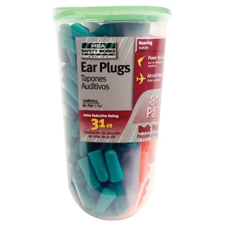 80 Pair Foam Ear Plugs
